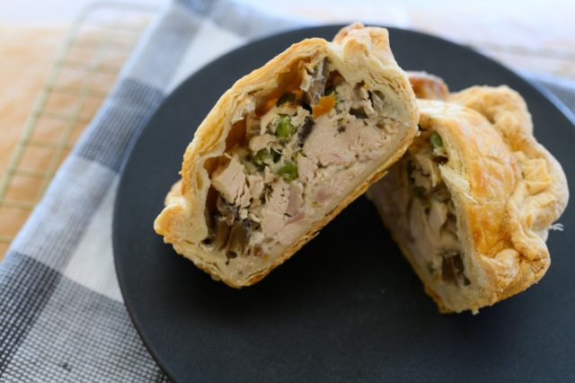 Our chicken pot pies have been a really hot item this month. Each one is slow cooked with delicious herbs and spices and paired with veggies so complementary that you'll be stuck in indecision over whether the flaky pastry crust or the warm, sumptous filling is your favourite?!
Get them warm out of the oven around noon each day, or take them home to reheat for the perfect, easy supper on a dark, autumn evening.