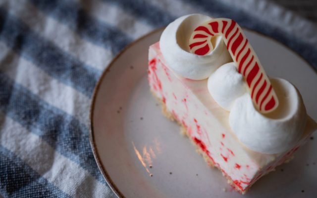 Back by incredibly popular demand... the Candy Cane Cheesecake! Creamy and light European style cheesecake blended with candy cane flavour and topped with piped whipped cream. Get yours today! This seasonal treat is only available during the holiday season.