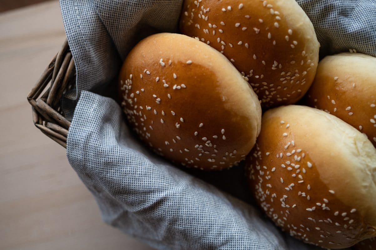 Large Sesame Hamburger Bun Bon Ton Bakery
